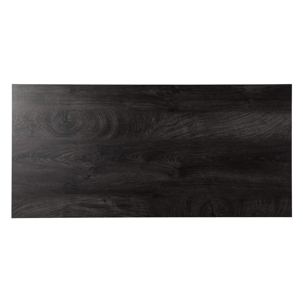 SEI Furniture - Hapsford Writing Desk - Transitional Design, Black Iron and Wood - Ideal for Home Office, Bedroom (HO1142637)