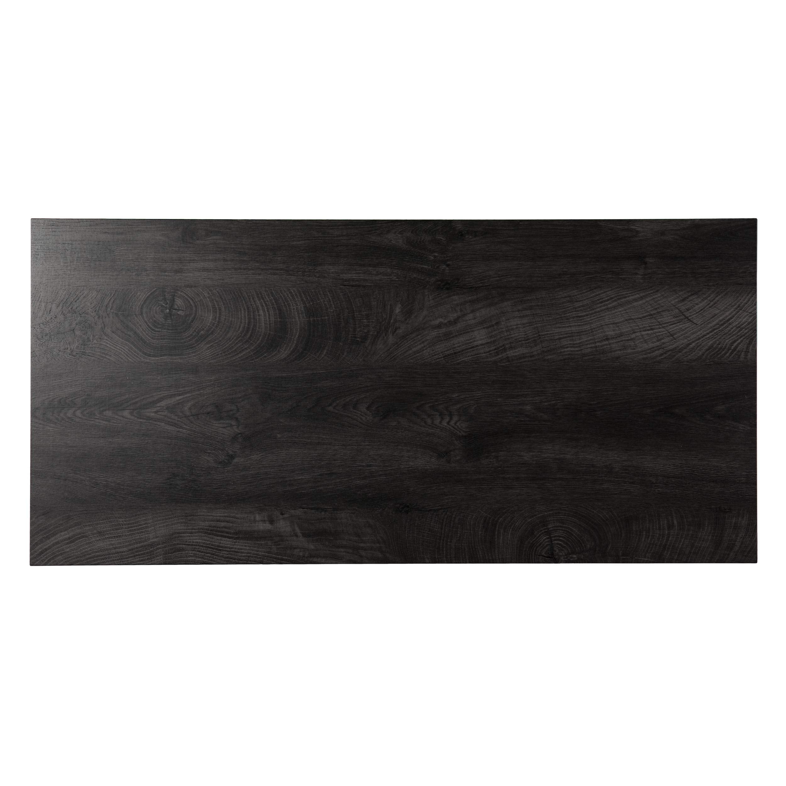 SEI Furniture - Hapsford Writing Desk - Transitional Design, Black Iron and Wood - Ideal for Home Office, Bedroom (HO1142637)