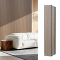 GreenClad Wood Slat Wall Panels for Wall, 4-Piece Acoustic Decorative Wood Panels for Interior Accent Walls, Sound Absorbing Wall Panels, 94" × 12.6" Each (White Oak)