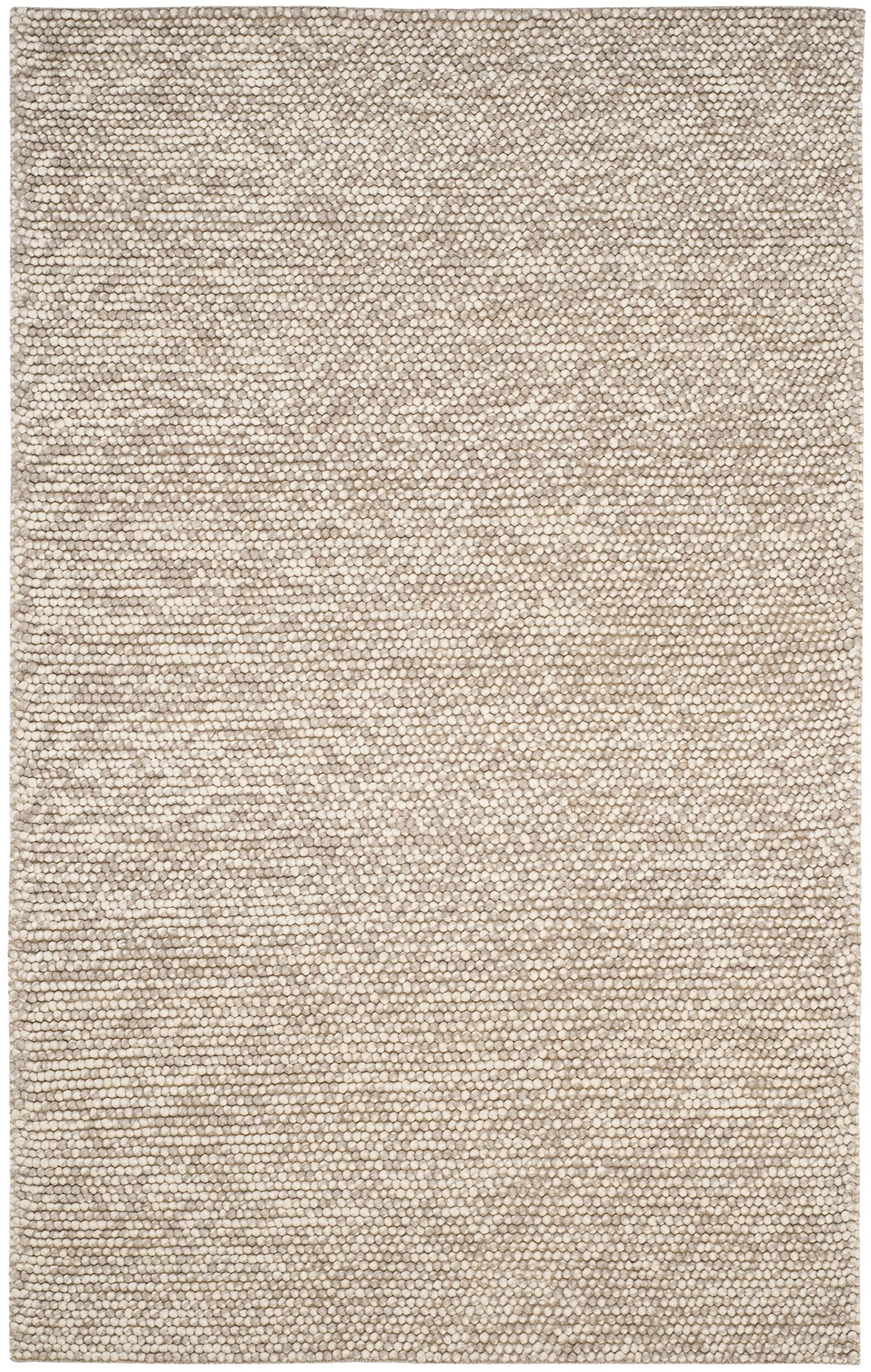 SAFAVIEH Area Rug 6x9 - Natura Collection - Beige, Handmade Wool Blend, Textured Design, Ideal for Living Room, Bedroom, Dining Space (NAT620B)