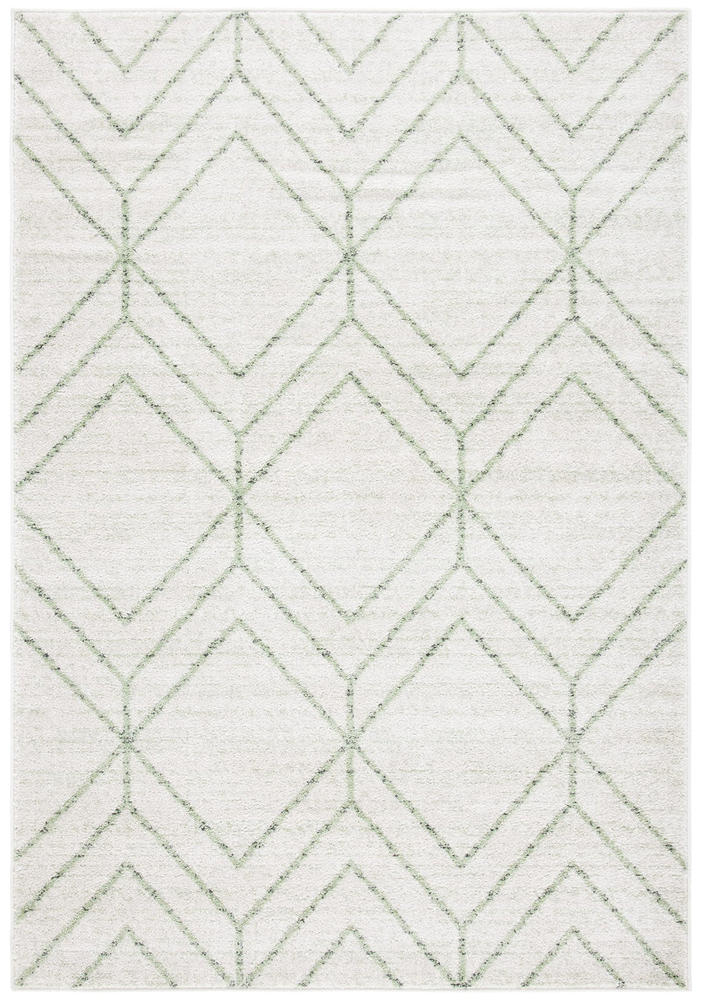 SAFAVIEH Adirondack Collection Area Rug - 10' x 14', Ivory & Sage, Modern Geometric Design, Non-Shedding & Easy Care, Ideal for High Traffic Areas in Living Room, Bedroom (ADR241W)