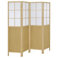 Coaster Home Furnishings Edwards 4-Panel Room Divider Folding Shoji Screen Natural