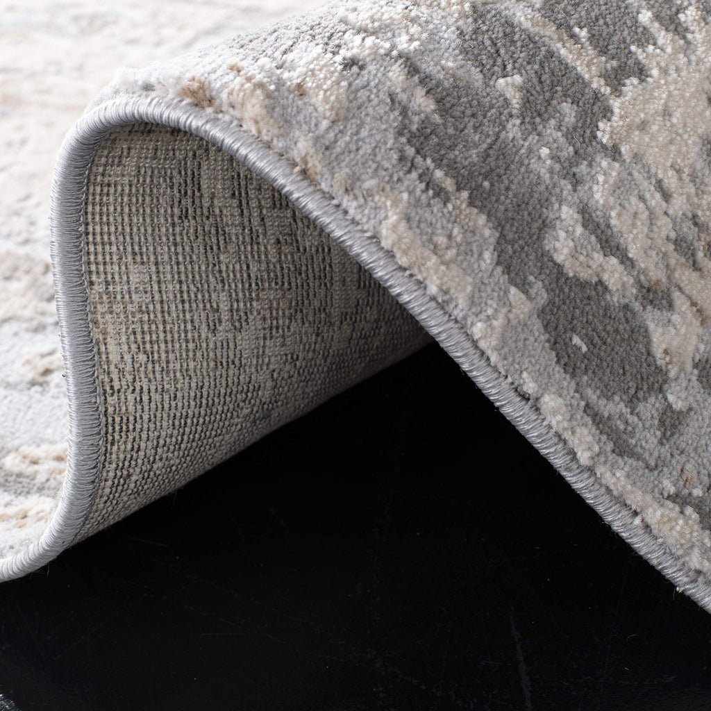 SAFAVIEH Invista Collection Area Rug - 9' x 12', Cream & Grey, Modern Abstract Design, Non-Shedding & Easy Care, Ideal for High Traffic Areas in Living Room, Bedroom (INV432A)