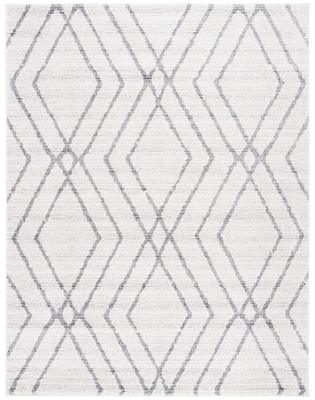 SAFAVIEH Adirondack Collection Area Rug - 10' x 14', Ivory & Grey, Modern Moroccan Design, Non-Shedding & Easy Care, Ideal for High Traffic Areas in Living Room, Bedroom (ADR162A)