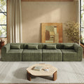 Christopher Knight Home Flarin 145.5" Convertible Sectional Sofa Couch, L-Shape Home Sofa Living Room, 4 Seat Sectional Sleeper Sofa, Fabric Upholstered Comfy Cloud Couch, No Assembly, Olive Green