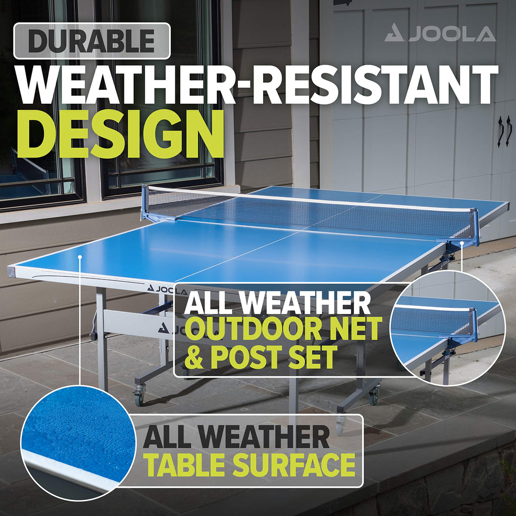 JOOLA NOVA DX Indoor/Outdoor Table Tennis Table with Weatherproof Net Set