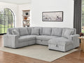 KEIKI 122" Pull-Out Sofa Bed, Sleeper Pull Out Sectional Couch, Oversized U Shape Sleeper Sofa Bed with Storage Chaise, USB Ports for Apartment Living Room, Gray