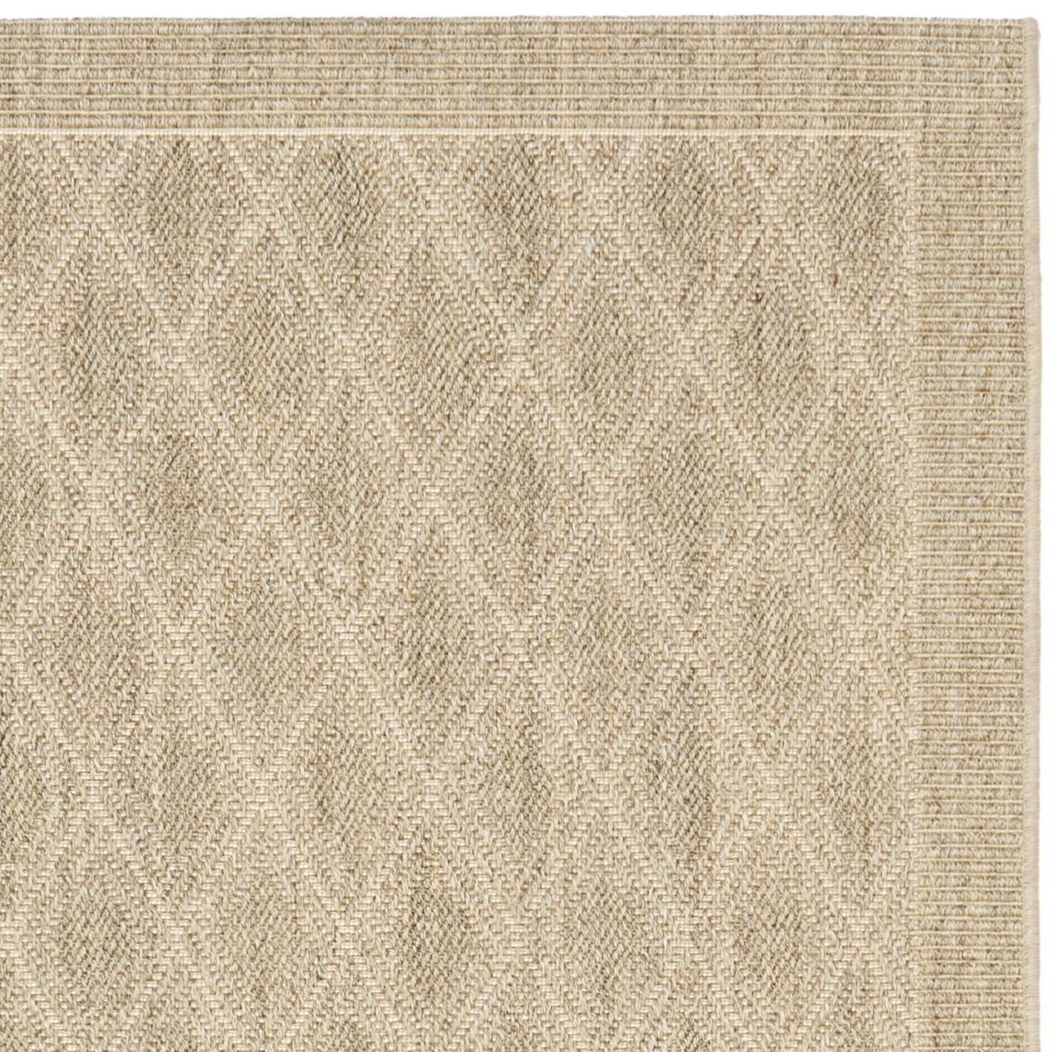 SAFAVIEH Palm Beach Collection Area Rug - 8' x 10', Sand, Sisal & Jute Design, Ideal for High Traffic Areas in Living Room, Bedroom (PAB351A)