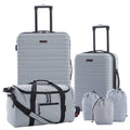 Travelers Club 6 Piece Orion Luggage and Travel Accessories Set, Grey