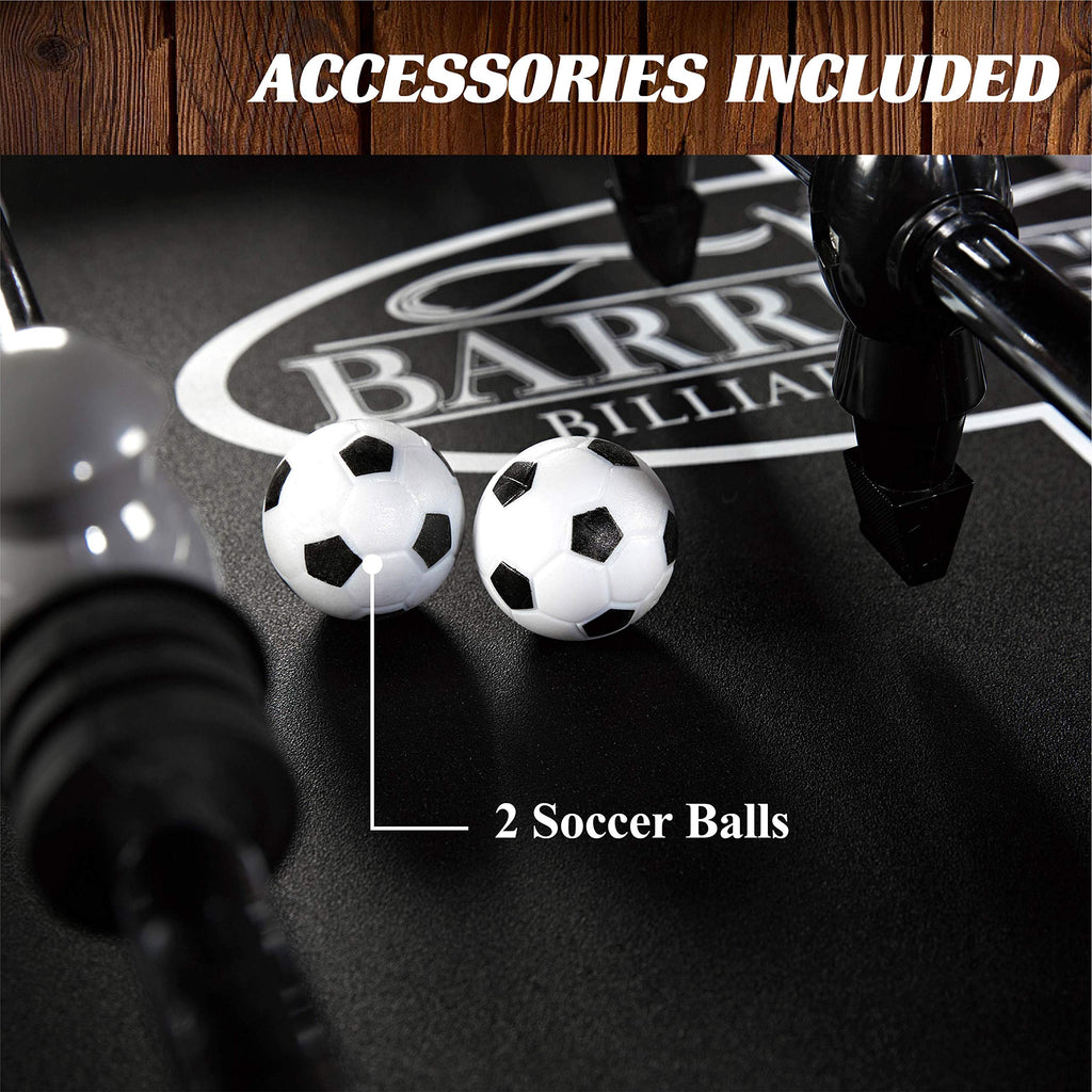 Barrington 56” Allendale Foosball Table Competition Size, Durable and Stylish with Tabletop Sports Soccer Balls, Perfect for Family Game Rooms