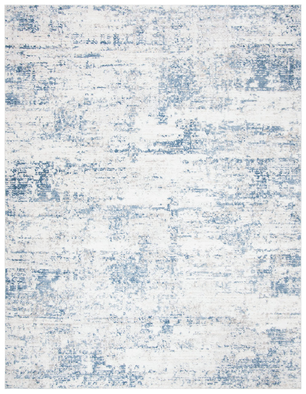 SAFAVIEH Amelia Collection Area Rug - 10' x 14', Ivory & Blue, Modern Abstract Design, Non-Shedding & Easy Care, Ideal for High Traffic Areas in Living Room, Bedroom (ALA700A)