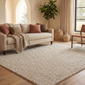 SAFAVIEH Area Rug 8x10 - Natura Collection - Large - Beige, Handmade Wool Blend, Textured Design, Ideal for Living Room, Bedroom, Dining Space (NAT620B)