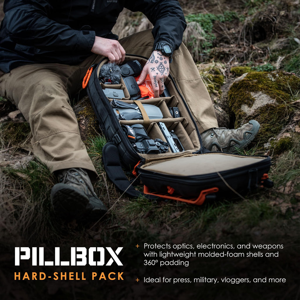 HAZARD 4 Pillbox™ Tactical Backpack – Heavy Duty Military Survival Pack for Men and Women – EDC Rucksack for Laptop, Motorcycle, Outdoor, Bug Out, Gym, Range, Travel, and Camping – 29.5 Liter, Black