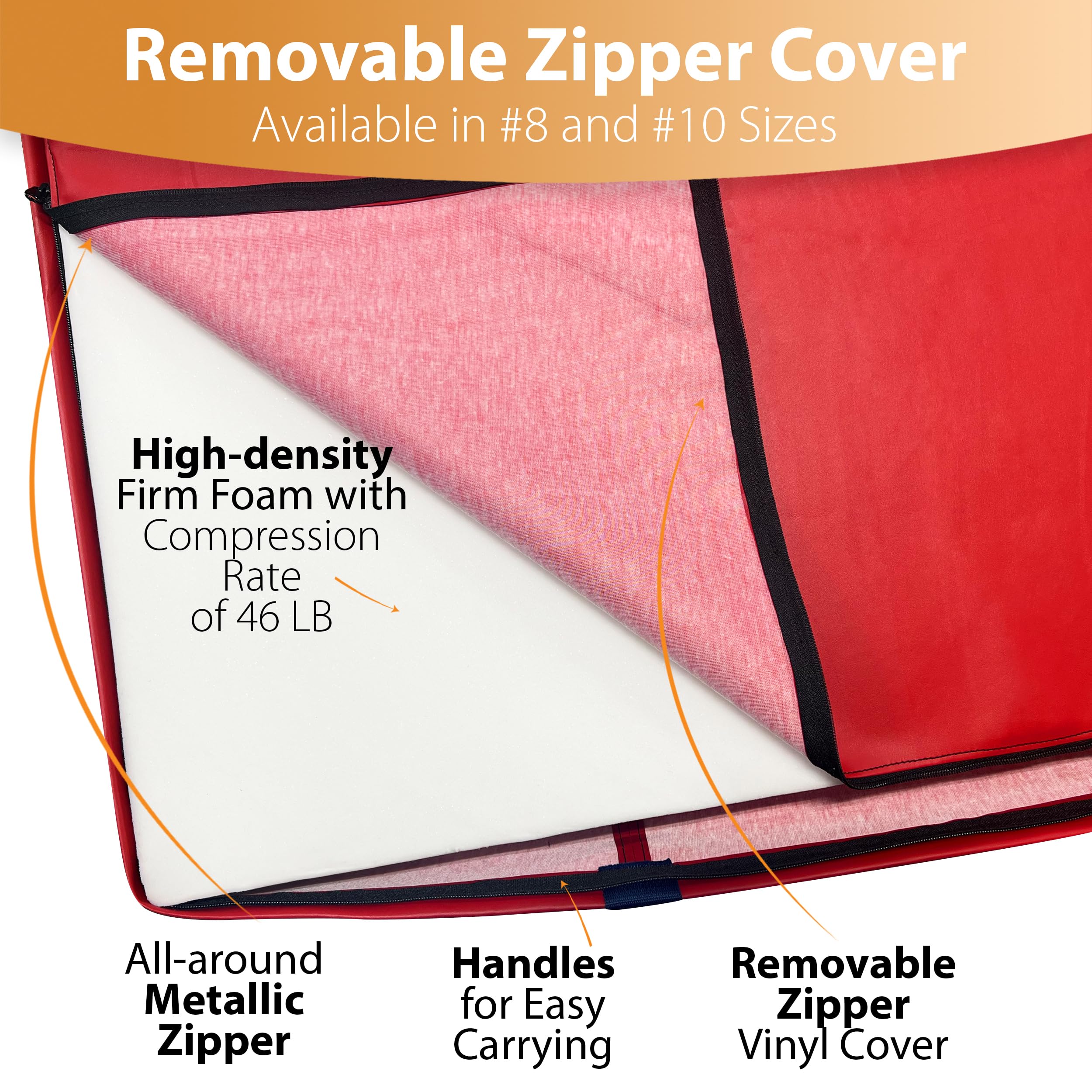 Foamma Gymnastics Mat for Kids & Adults, 4" Thick, 4 ft x 6 ft, Red – High-Density Landing Mat with Waterproof Cover, Ideal for Tumbling, Wrestling & Gymnastics Equipment for Indoor/Outdoor Use