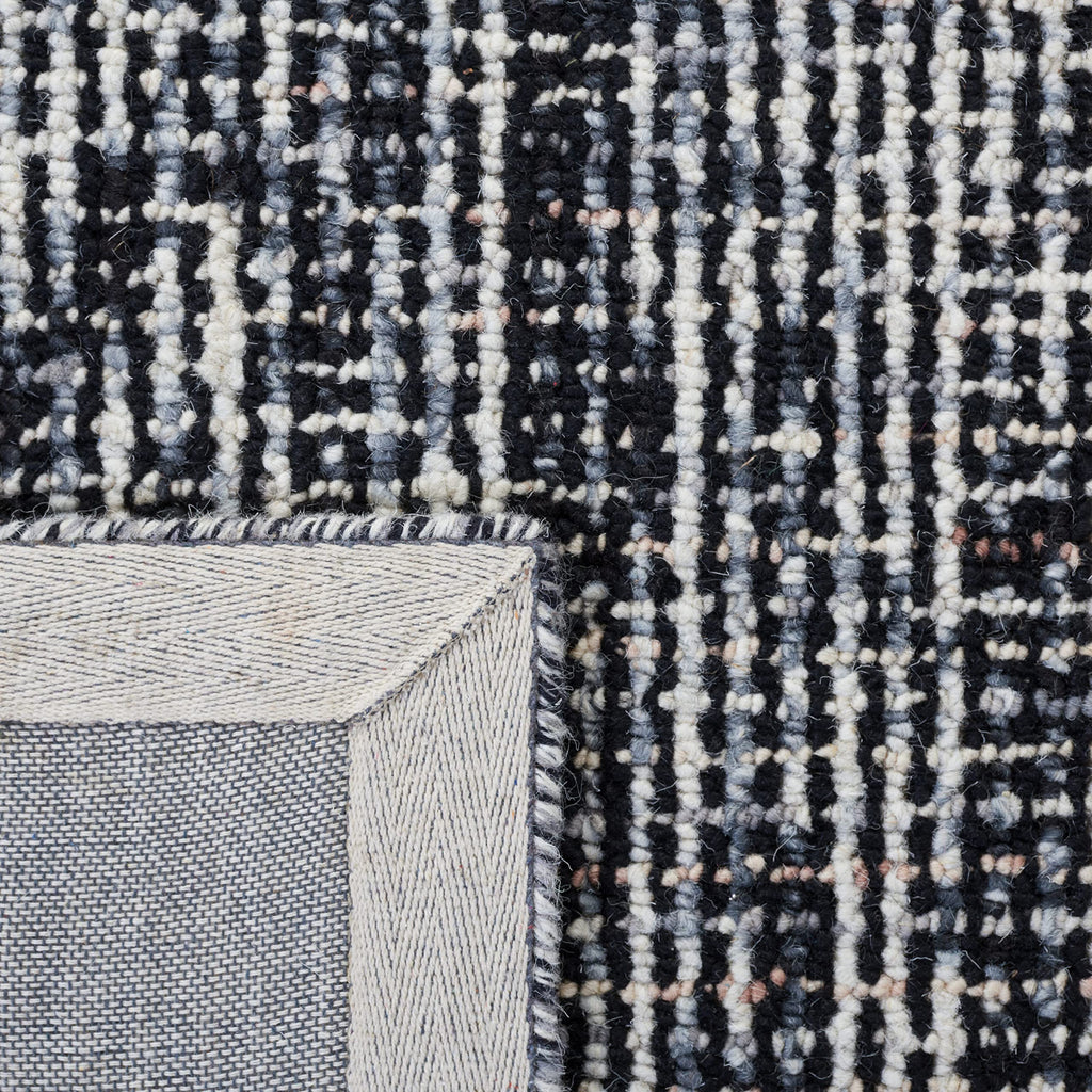 SAFAVIEH Abstract Collection Area Rug - 9' x 12', Black & Grey, Handmade Wool, Ideal for High Traffic Areas in Living Room, Bedroom (ABT468L)