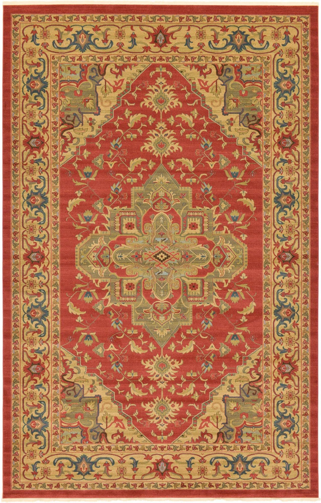 Unique Loom Sahand Collection Area Rug - Arsaces (10' 6" x 16' 5" Rectangle, Red/ Brown)