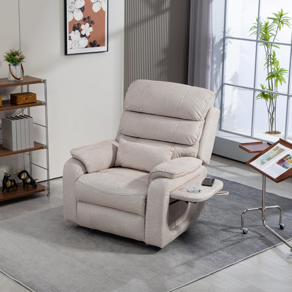 Oversized Electric Lift Chair Versatile Power Recliner Chair 180° Infinite Reclining Armchair for Adults with Massgae,Cupholder,USB-C Ports,Wireless Charging
