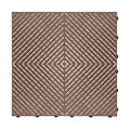 Swisstrax Ribtrax Smooth PRO Interlocking Garage Floor Tiles, 15.75 x 15.75-Inch, Chocolate Brown, 24 Piece Set