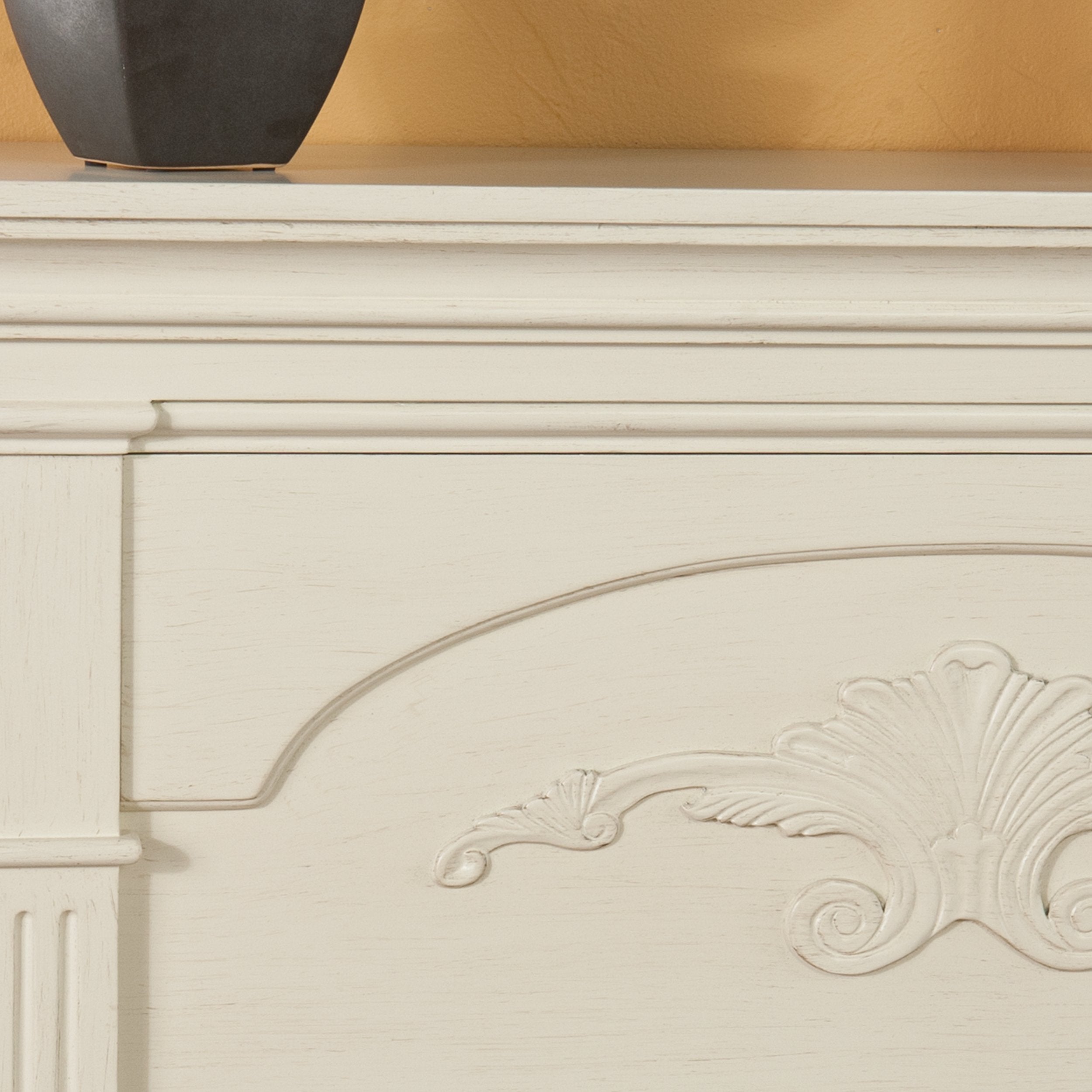 SEI Furniture - Sicilian Harvest Electric Fireplace - Ivory - Transitional Design, Ideal for Living Room, Bedroom (FE9275)