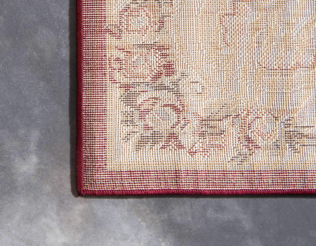 Unique Loom Versailles Collection Traditional Classic Medallion Motif Area Rug (10' 0 x 13' 0 Rectangular, Burgundy/ Ivory)