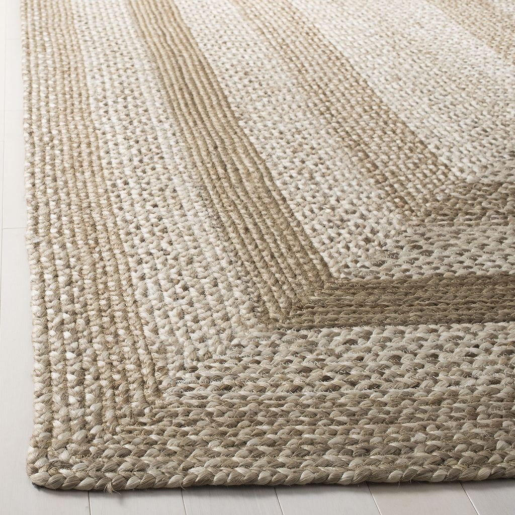 SAFAVIEH Natural Fiber Collection Area Rug - 10' x 14', Grey & Ivory, Handmade Farmhouse Boho Coastal Rustic Braided Jute, Ideal for High Traffic Areas in Living Room, Bedroom (NF884F)