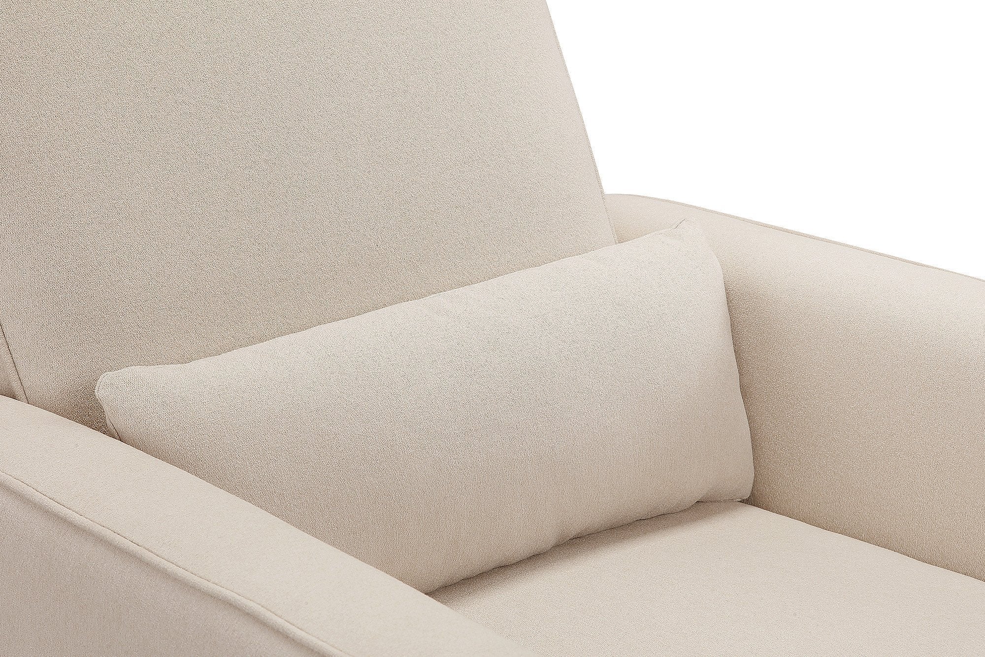 daVinci Olive 360° Swivel Glider Chair w/ Storage Ottoman - Water & Stain Resistant Rocking Glider - GREENGUARD Gold & FSC Certified, Versatile Rocking Chair for Nursery & Living Room, Polyester Cream