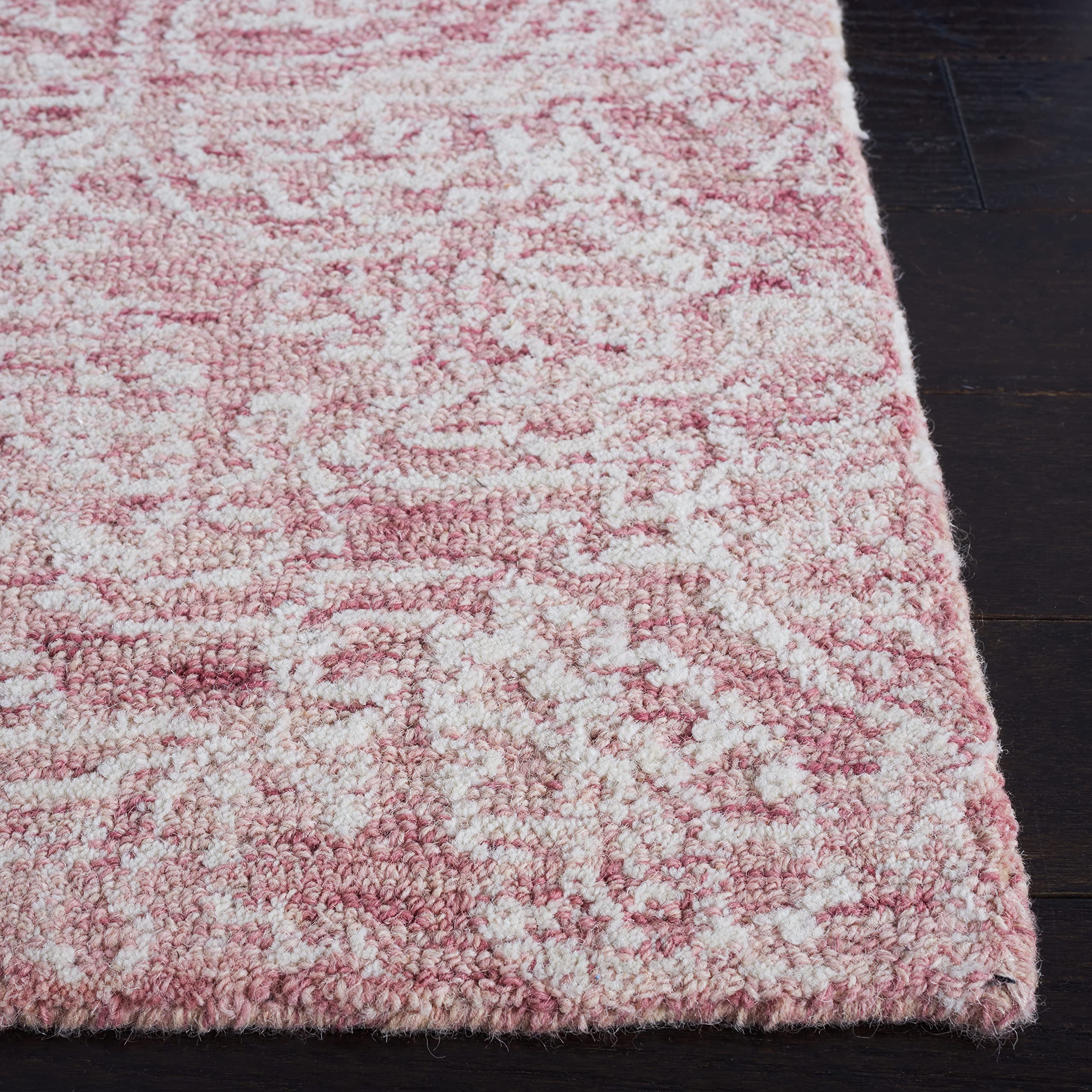 SAFAVIEH Area Rug 6x9 - Metro Collection - Pink & Ivory, Handmade Wool, Ideal for Living Room, Bedroom, Dining Space (MET998U)