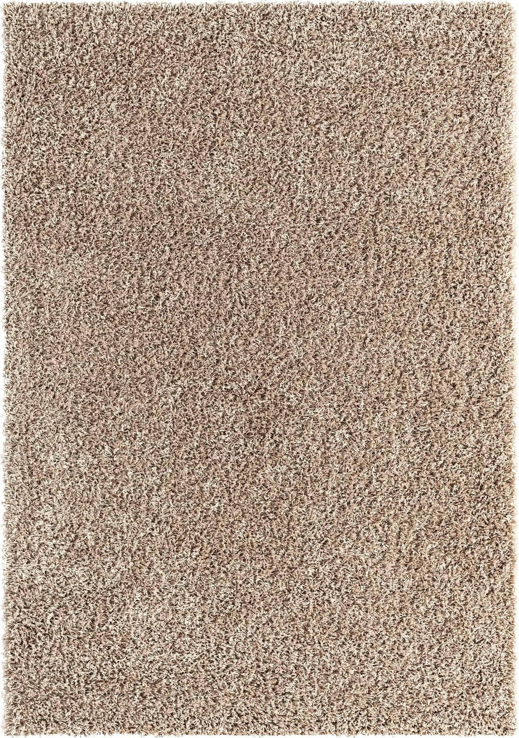 Unique Loom Solid Shag Collection Area Rug (7' 1" x 10' Rectangle, Taupe)