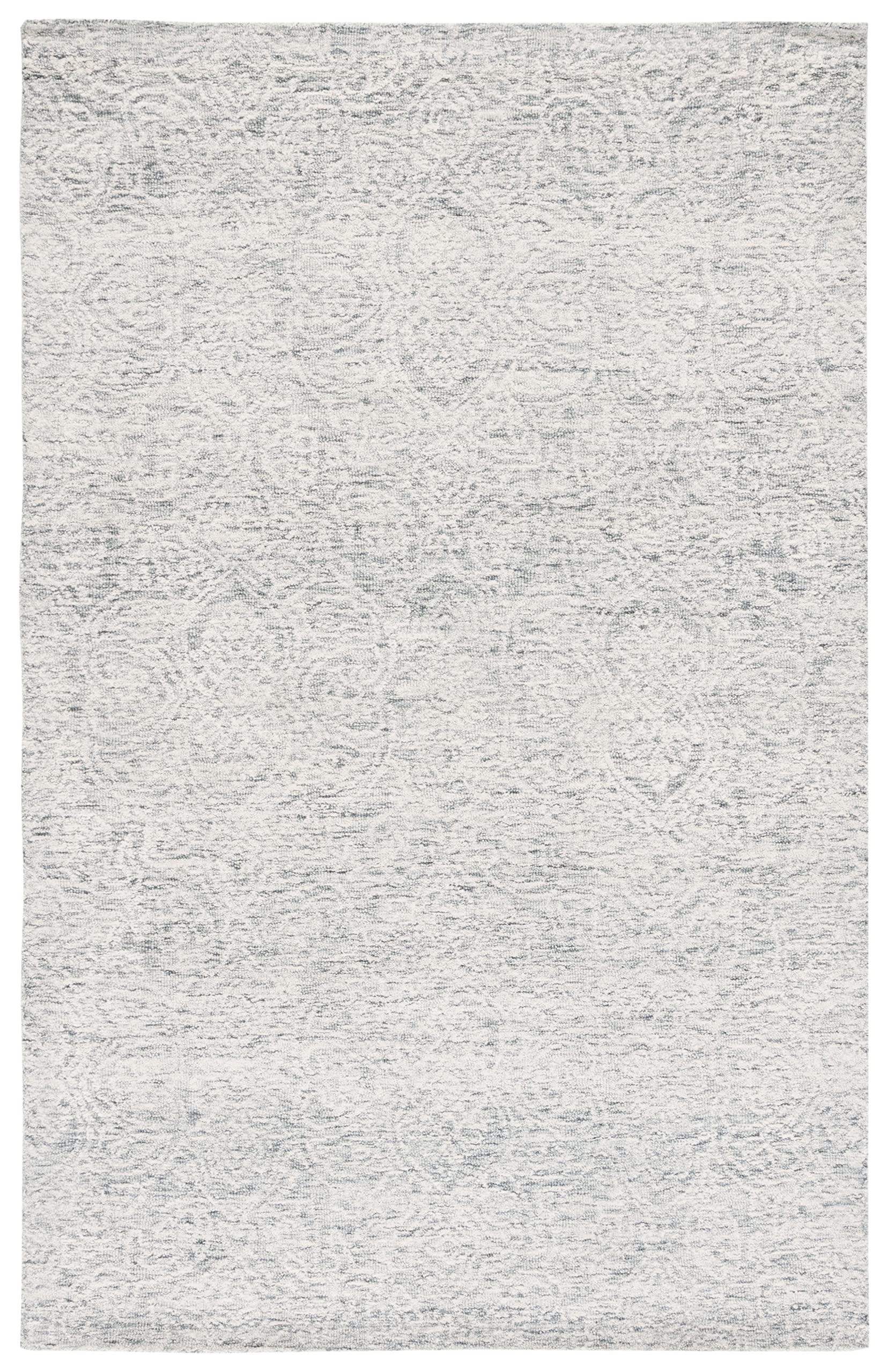 SAFAVIEH Area Rug 6x9 - Metro Collection - Dark Grey & Ivory, Handmade Wool, Ideal for Living Room, Bedroom, Dining Space (MET998H)