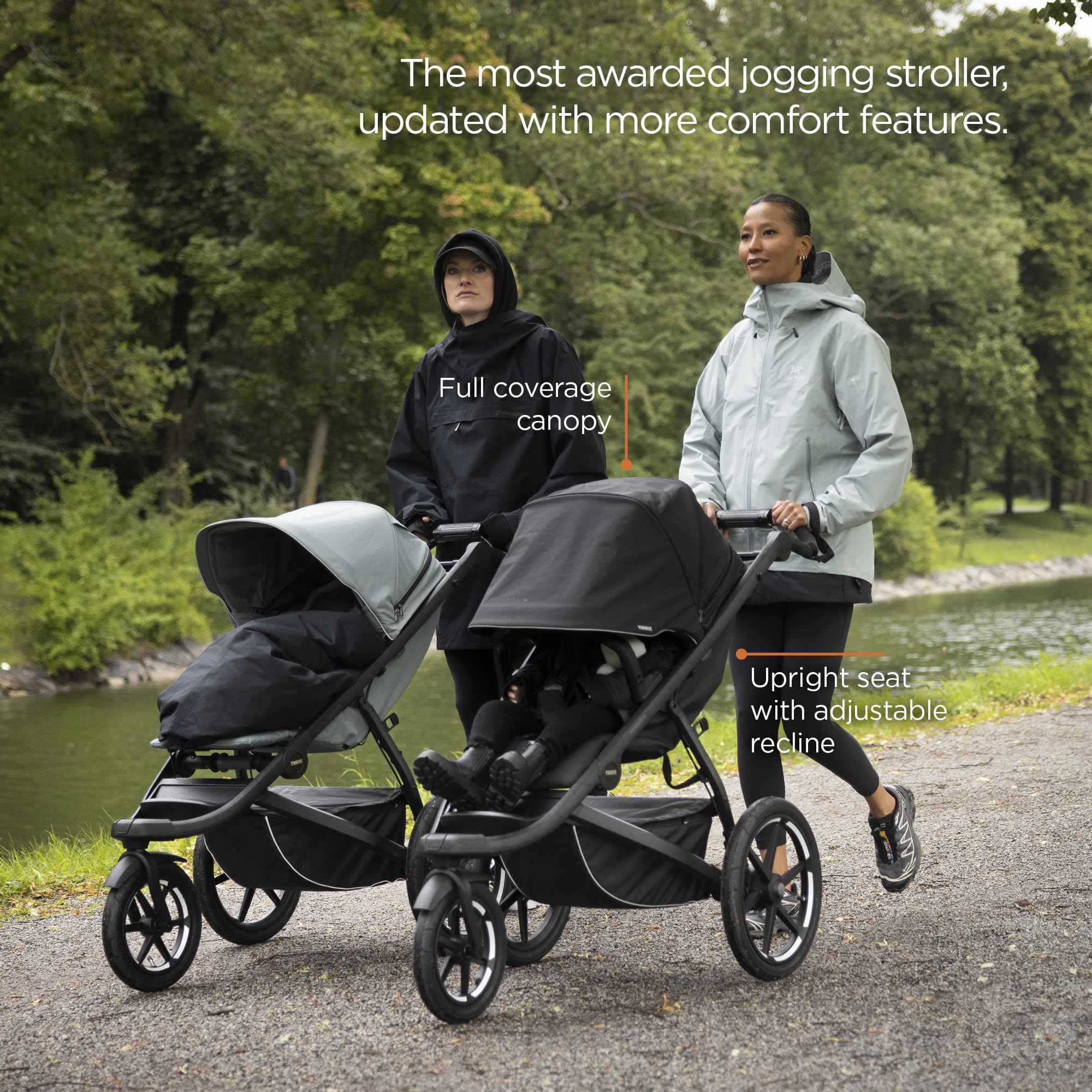 Thule Urban Glide 3 Single Child All-Terrain Stroller, Lightweight, Air-Filled Tires & Suspension, Integrated Hand Brake