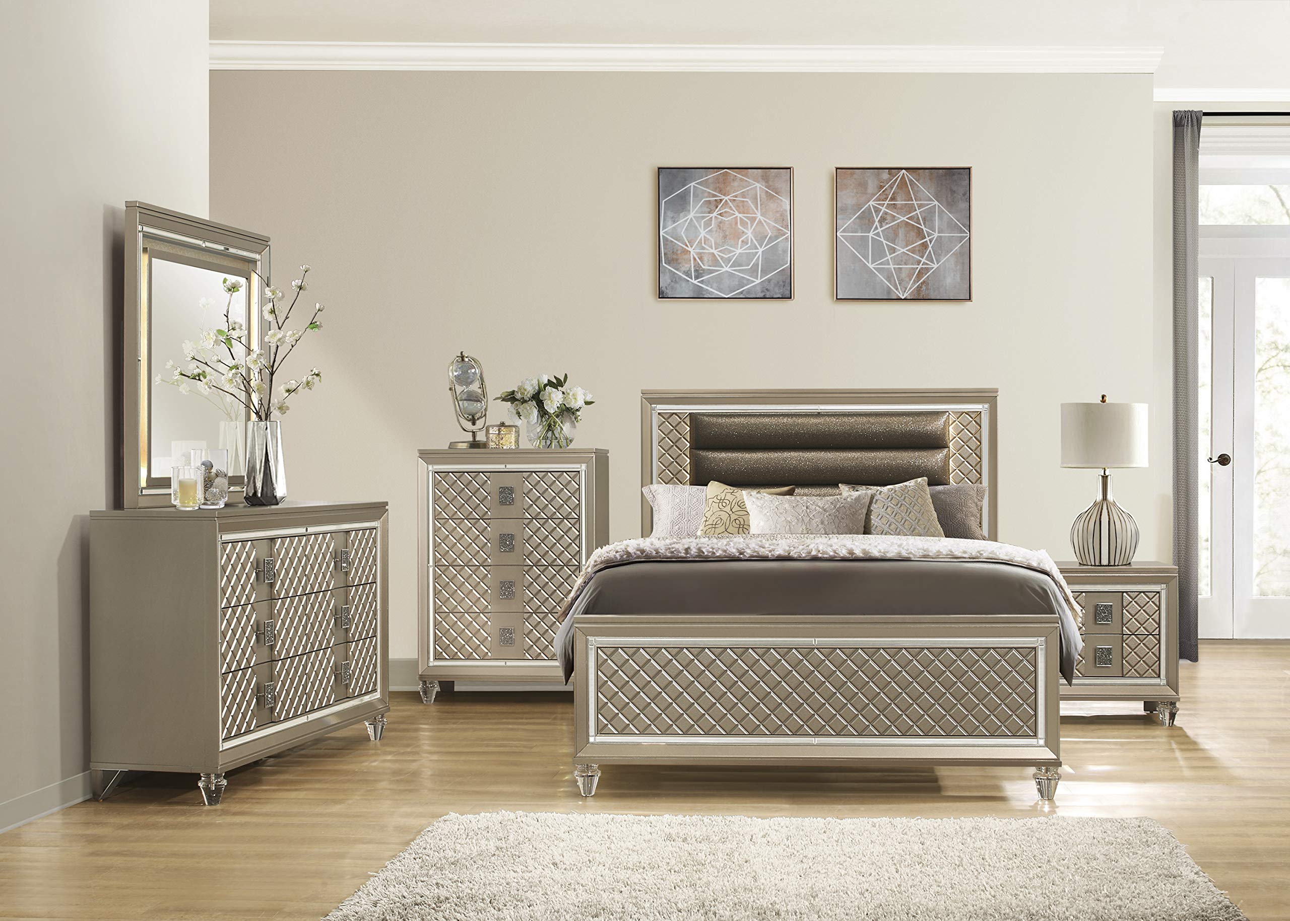 Lexicon Bijou Nightstand, Champagne