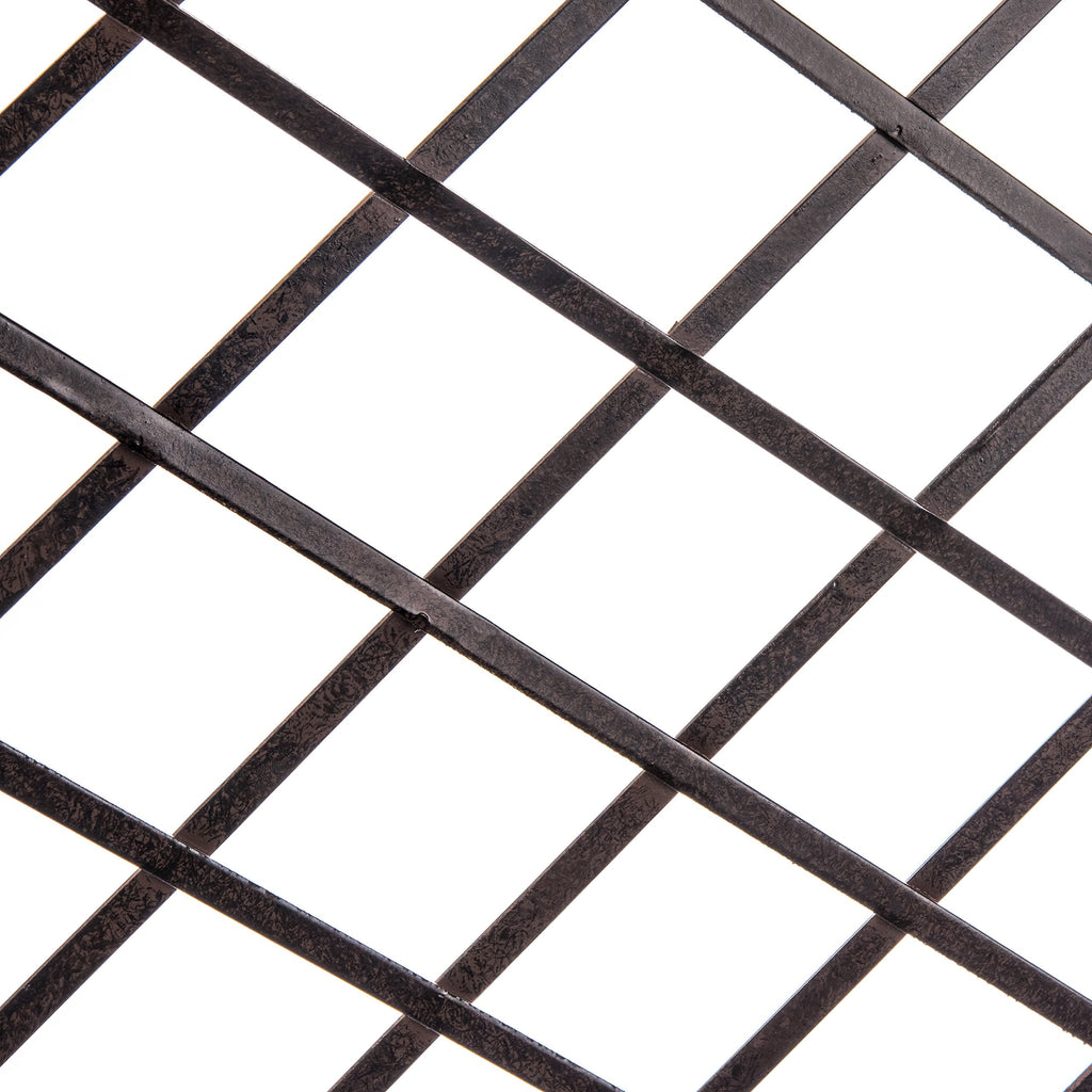 H Potter Large 2-Panel Garden Trellis 72" Installed Height, 75 lb Heavy Iron Privacy Screen, Freestanding Metal Outdoor Landscape Structure GAR573