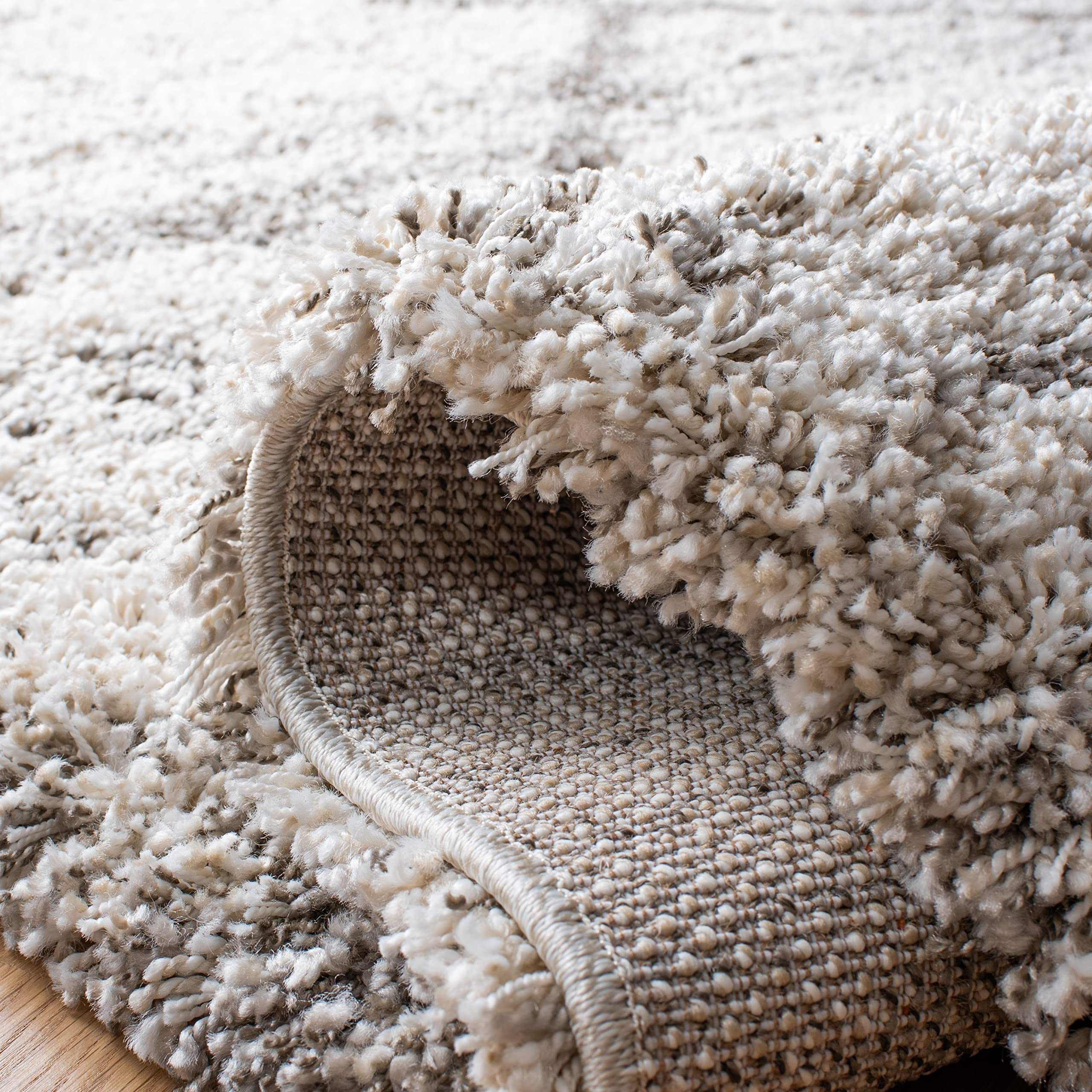 SAFAVIEH Hudson Shag Collection Area Rug - 10' x 14', Grey & Beige, Modern Trellis Design, Non-Shedding & Easy Care, 2-inch Thick Ideal for High Traffic Areas in Living Room, Bedroom (SGH281J)
