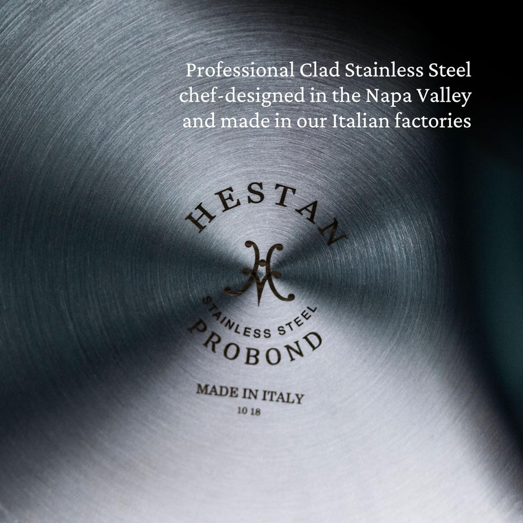 Hestan ProBond Forged TITUM - Professional Clad Stainless Steel, Nonstick, 10-Piece Cookware Set, Induction Compatible, Made without PFOAs