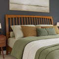 AFI, Orleans King Sleigh Solid Wood Slat Headboard, Light Toffee