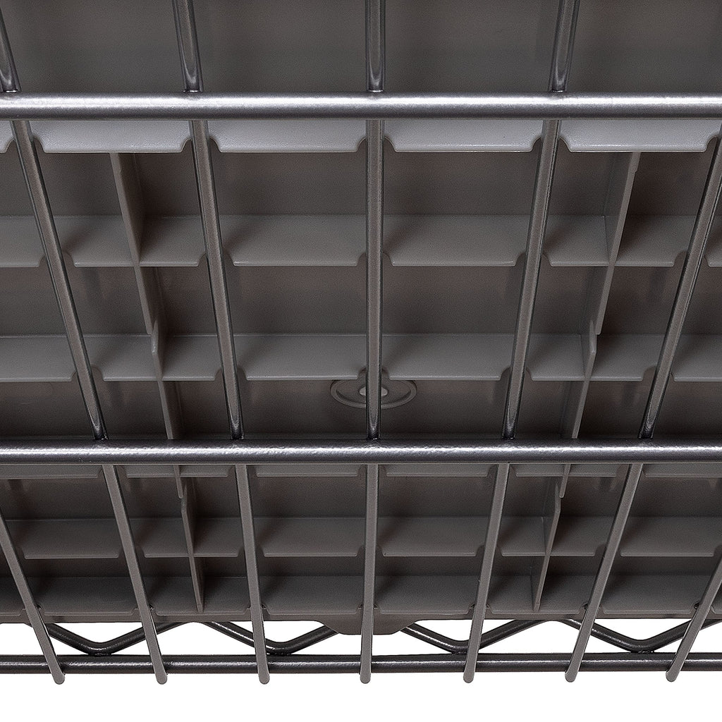 Seville Classics Heavy Duty NSF Bin Rack Solid Steel Wire Shelving Storage Unit, Patented Organizer for Garage, Warehouse, Office, Restaurant, Classroom, Kitchen, Gray, Includes 12 Bins