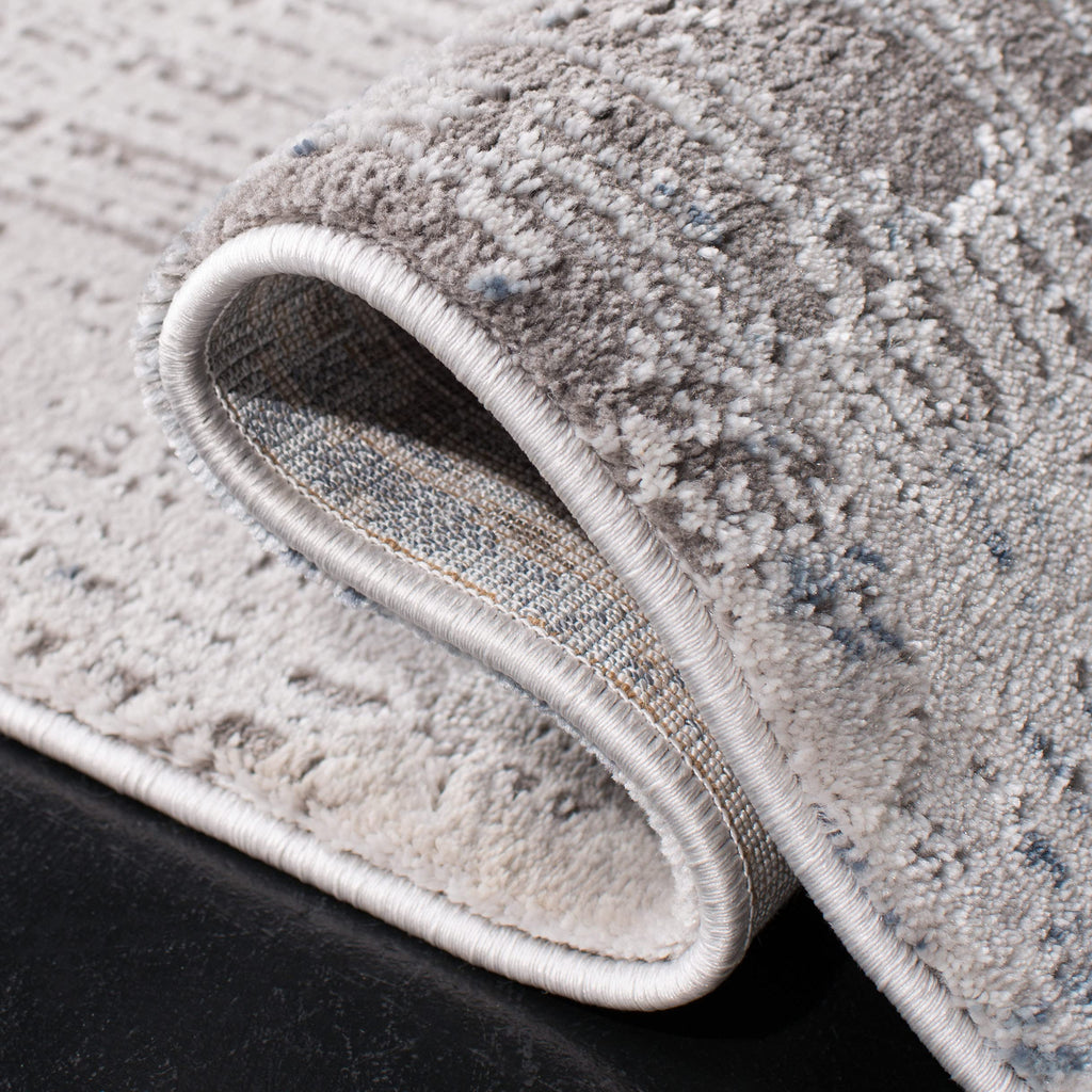 SAFAVIEH Craft Collection Area Rug - 10'6" x 14', Grey & Blue, Modern Abstract Design, Non-Shedding & Easy Care, Ideal for High Traffic Areas in Living Room, Bedroom (CFT874F)