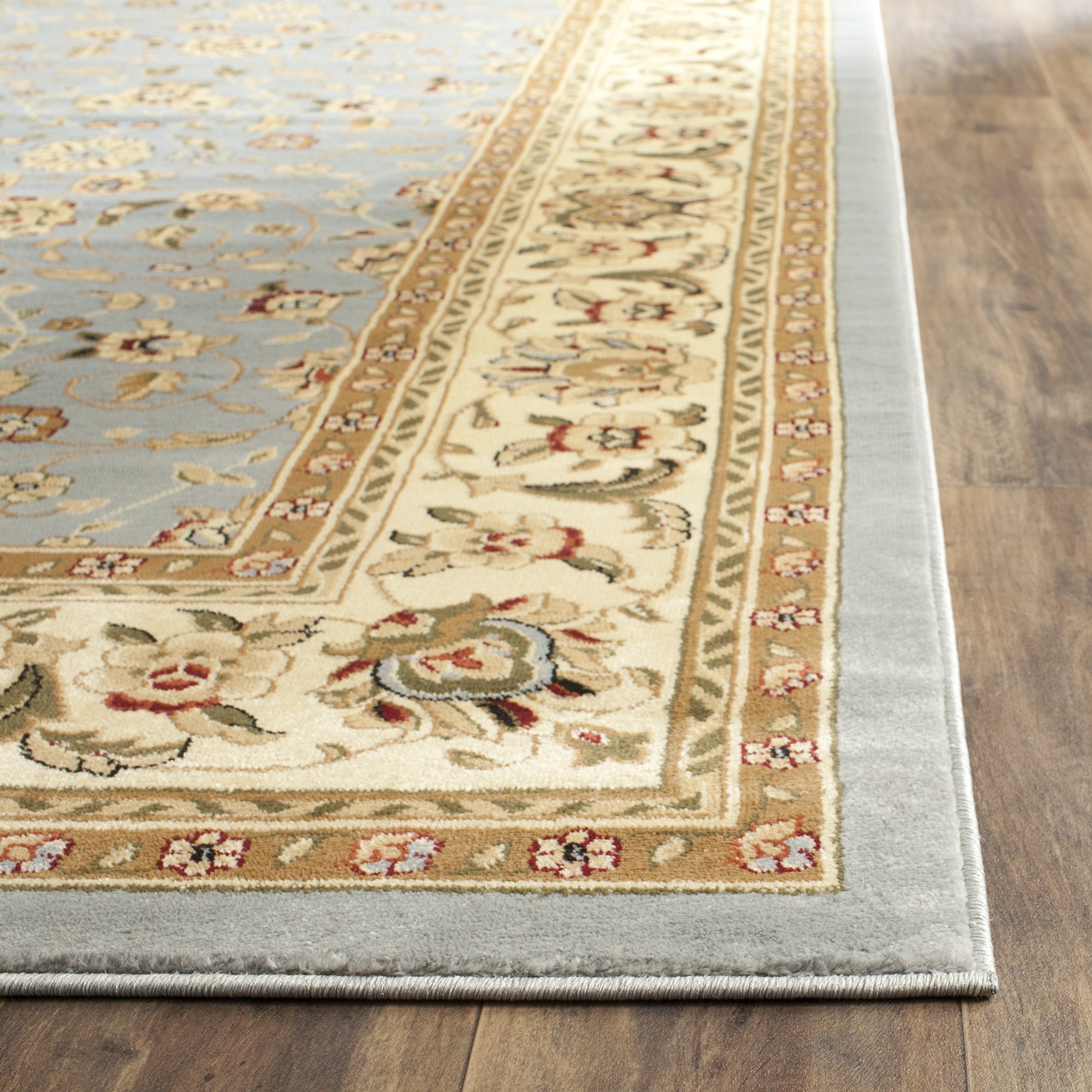 SAFAVIEH Lyndhurst Collection Area Rug - 10' x 14', Light Blue & Ivory, Traditional Oriental Design, Non-Shedding & Easy Care, Ideal for High Traffic Areas in Living Room, Bedroom (LNH312B)