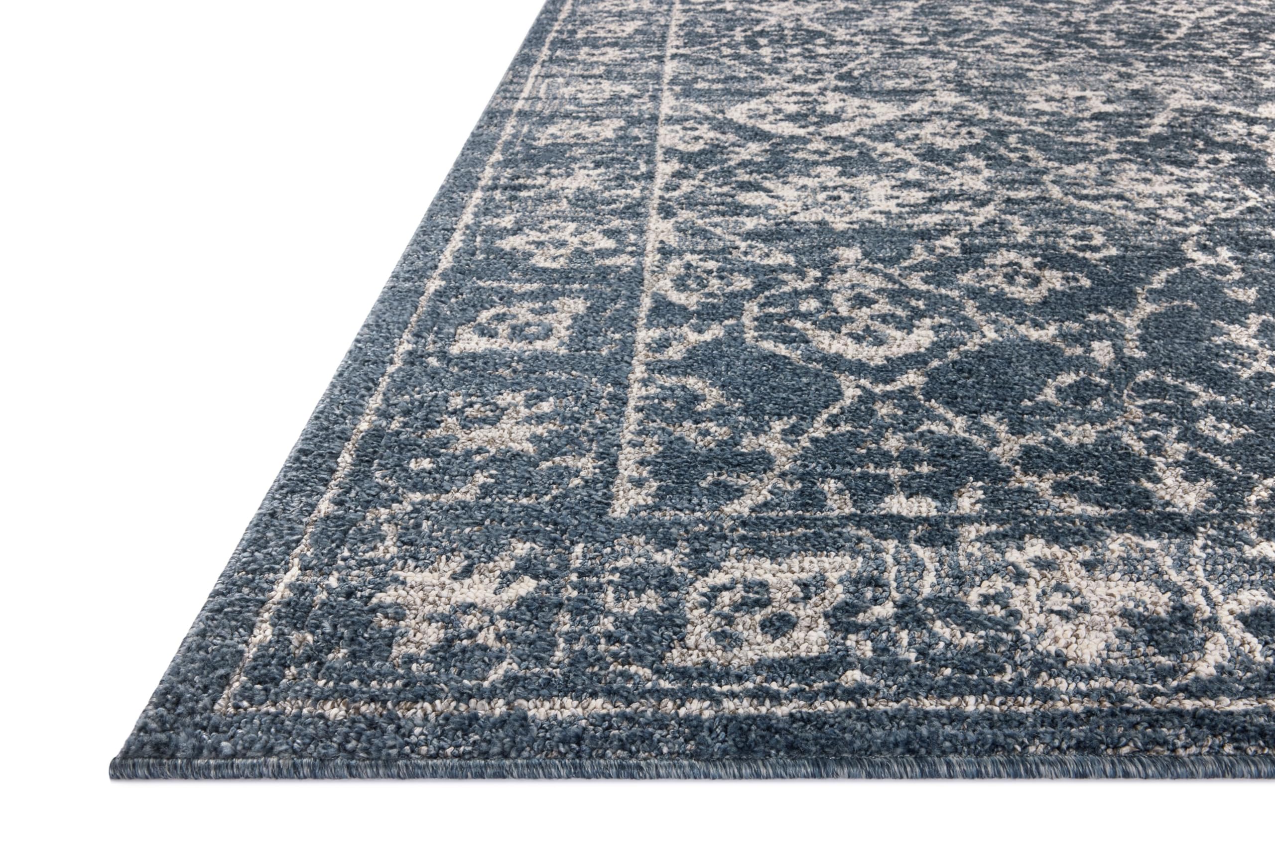 Loloi Magnolia Home by Joanna Gaines Gigi Collection GIG-02 Navy/Stone 7'-10" x 10' Area Rug