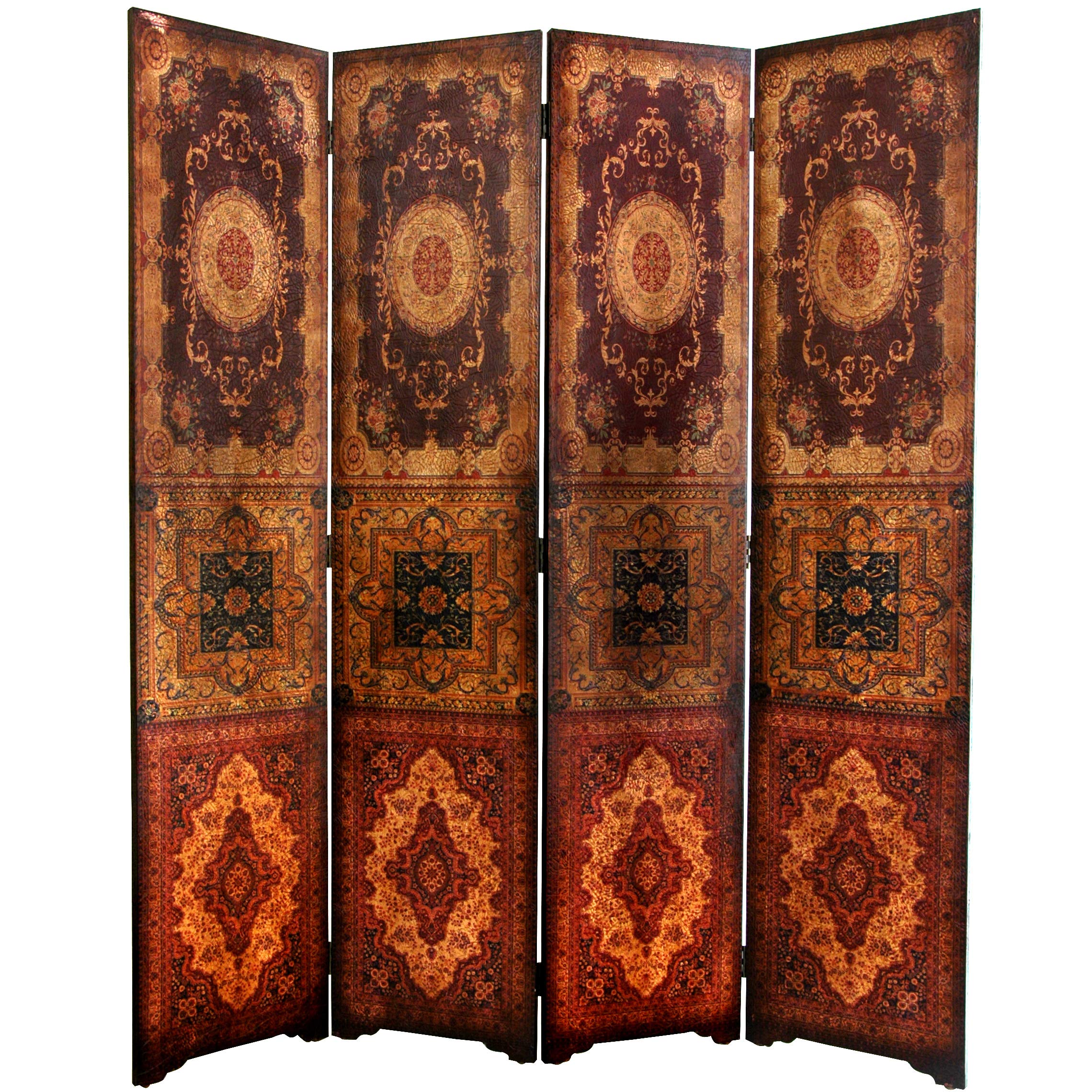 Red Lantern 6 ft. Tall Olde-Worlde Baroque Room Divider