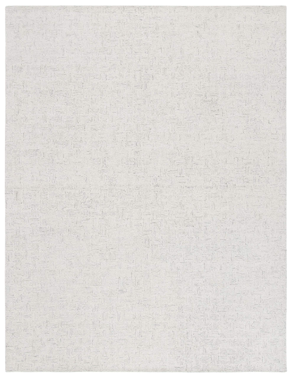 SAFAVIEH Area Rug 8x10 - Micro-Loop Collection - Large - Light Grey & Ivory, Handmade Wool, Ideal for Living Room, Bedroom, Office, Dining Space (MLP537F)