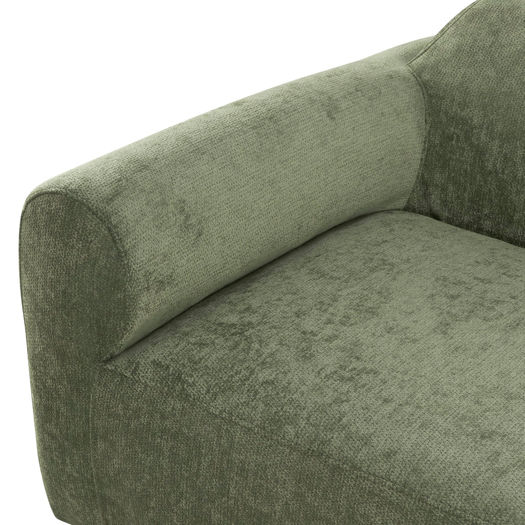 Christopher Knight Home Midel 111" Modular L-Shape Sofa Couch with Chaise Lounge, Modern Boneless Sofa for Living Room, Fabric Upholstered Cloud Couch with Deep Seat, Olive Green
