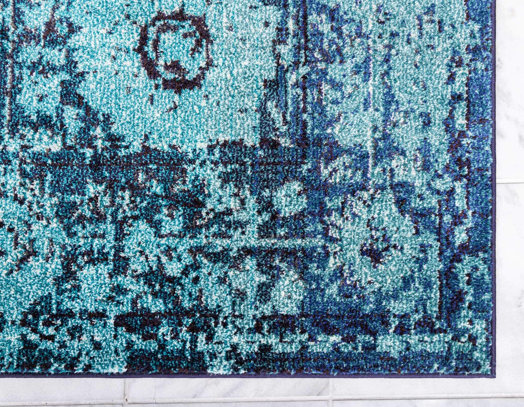 Unique Loom Medici Collection Vintage Botanical Traditional Blue Area Rug (10' 0 x 13' 0)