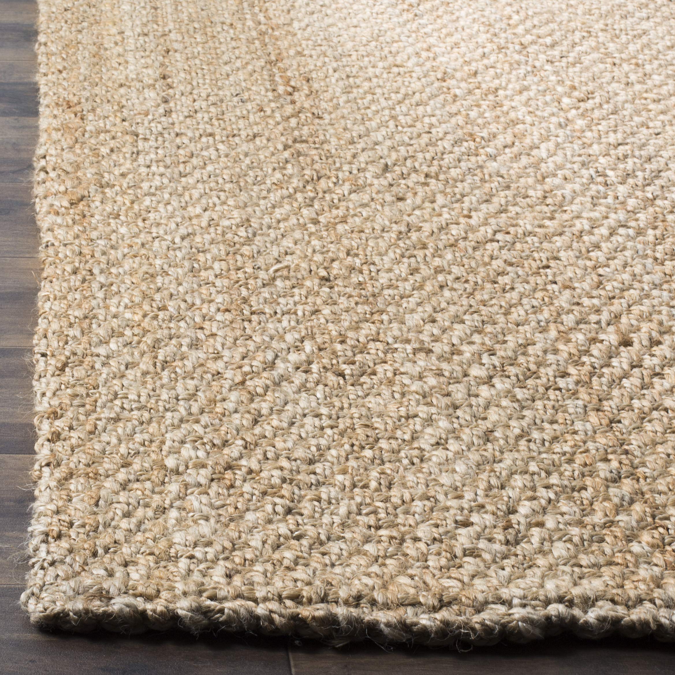 SAFAVIEH Area Rug 10x14 - Natural Fiber Collection - Large - Natural Brown, Handmade Jute, Basketweave Design (NF401A)