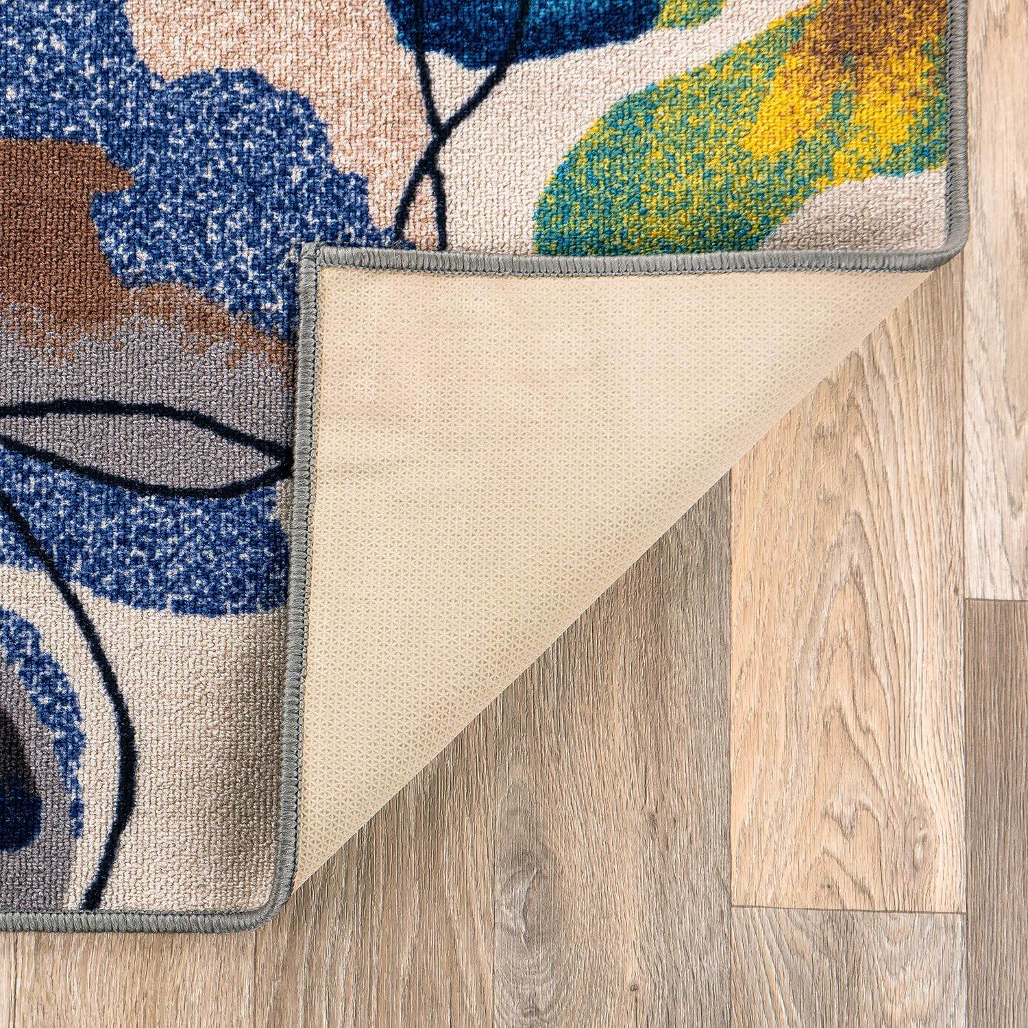 Rugshop Gray Large Floral Non-Slip Area Rug Fade Resistant for Living Room, Dining Room and Large Spaces, 10' x 14'