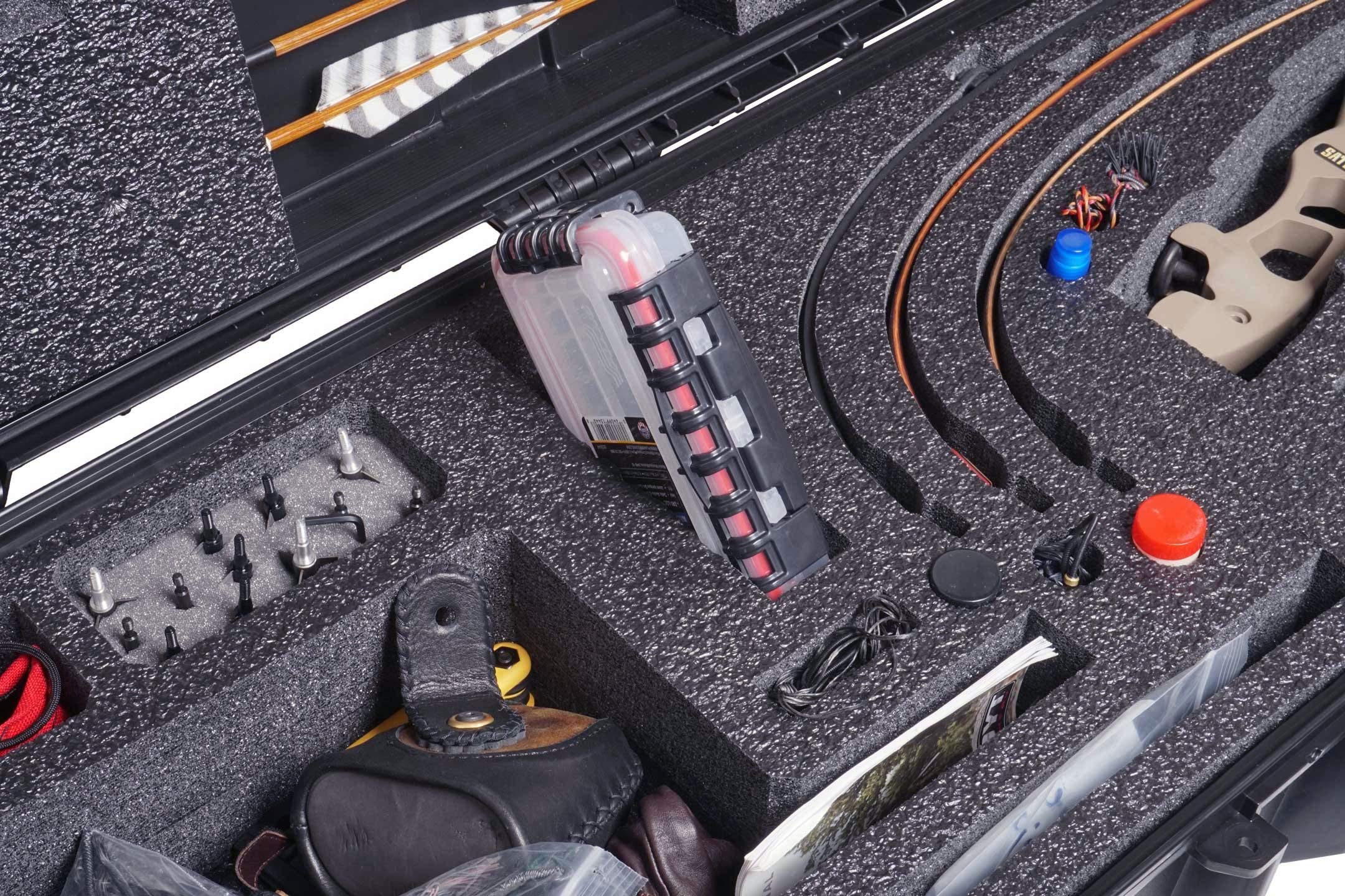 Case Club Waterproof Recurve Bow Case with Included Waterproof Accessory Box x2 (Recurve Bow)