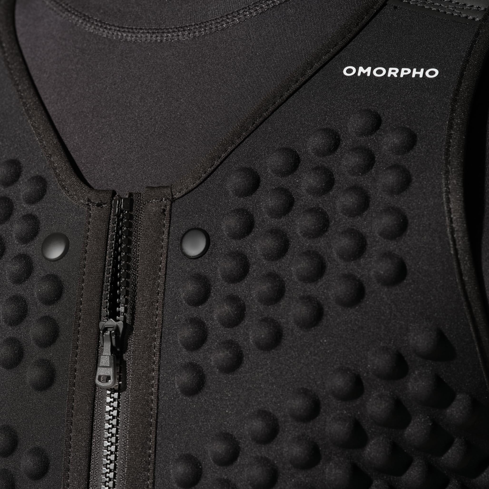 OMORPHO Men's G-Vest, 10 lb (up to 20 lb with addition of G-Pack), weighted vest for men, low-profile, fully adjustable, comfort fit. Great for walking, hiking, running and training. (Black, S-M)