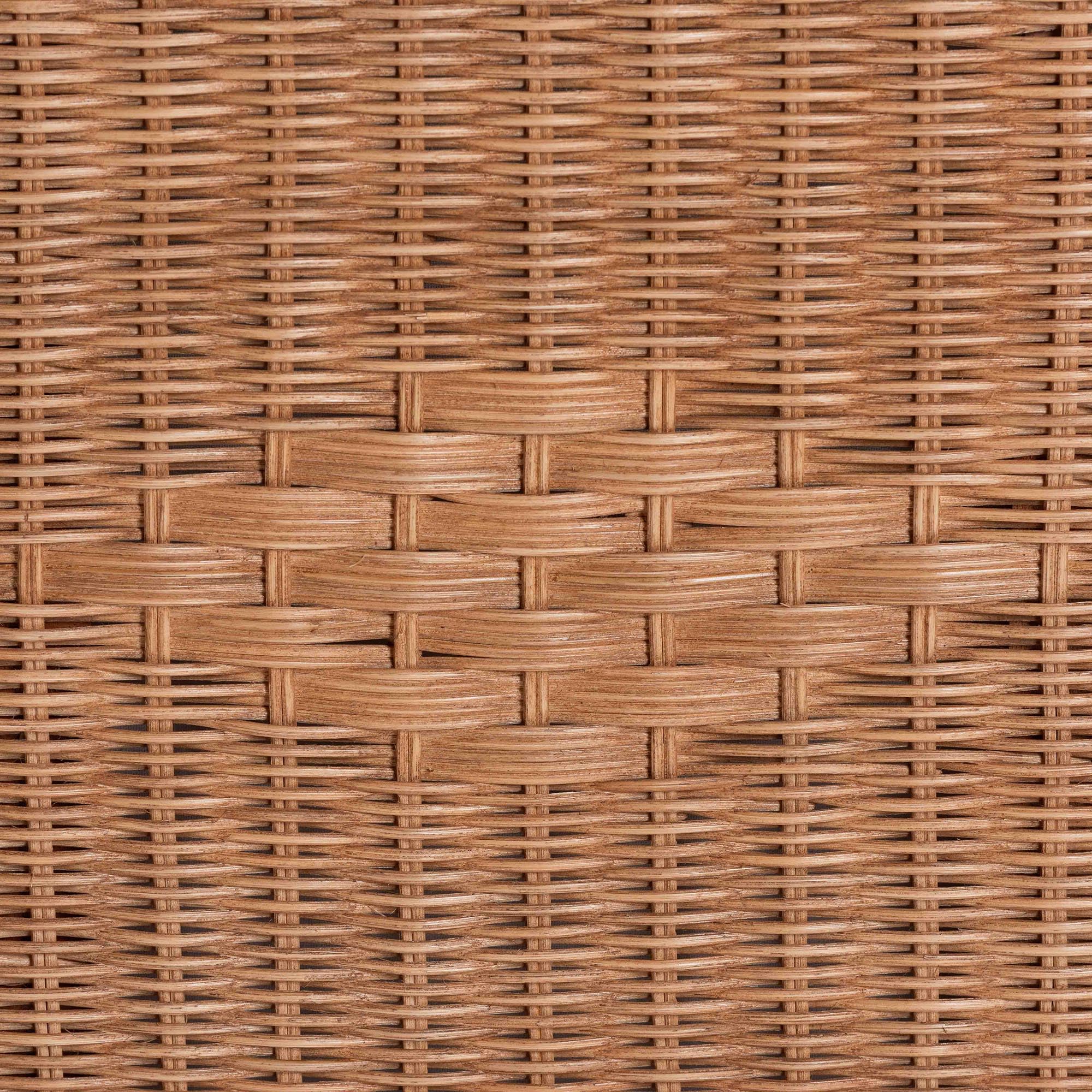 Bali & pari Eamon Braided Natural Rattan Storage Bench with Cushioned Lift-Top Lid – Coastal Boho Style Chest for Bedroom, Entryway, or Living Room Organization, 31" Rectangle, Brown
