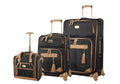 Steve Madden Designer Luggage Collection - 3 Piece Softside Expandable Lightweight Spinner Suitcase Set - Travel Set Includes an Under Seat Bag, 20-Inch Carry on and 28-Inch Checked Suitcase, Harlo