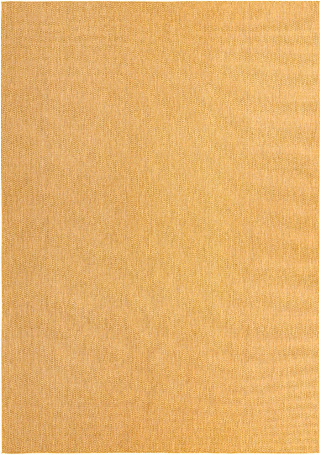Unique Loom Collection Casual Transitional Solid Heathered Indoor/Outdoor Flatweave Area Rug (10' x 14' 1" Rectangle, Corn Harvest Yellow)